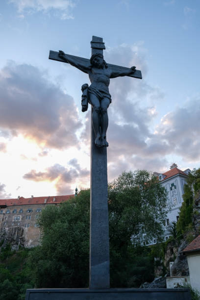 istock Silhouette of Crucifix Against Sunset Sky 2197462980