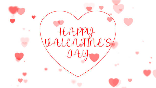 Valentine's Day Abstract Red Background With Heart Photo 4K