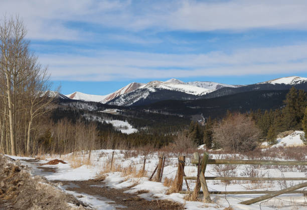 istock Scenic Colorado mountain view in winter 2197468950