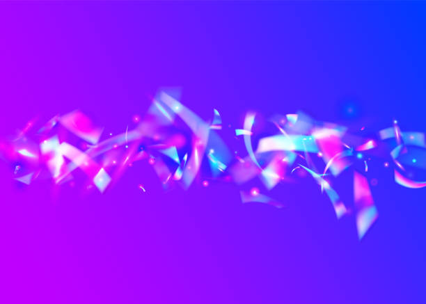 istock 3d Effect. Unicorn Banner. Color Glitter. Light Sparkle. Falling Paper. Laser Holographic Illustration. Blue Foil Burst. Anniversary Confetti. Pink 3d Effect 2197471846