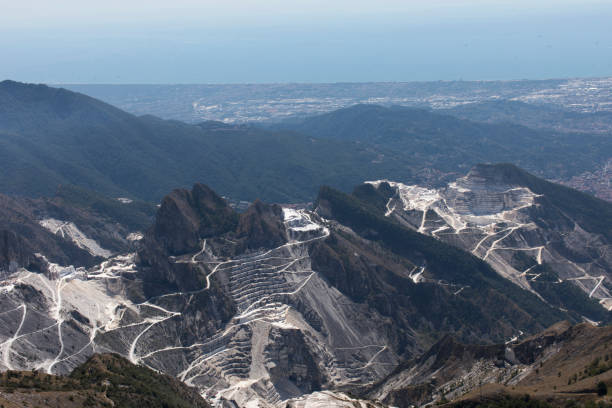 istock View of marble quarry seen from mountain 2197484441