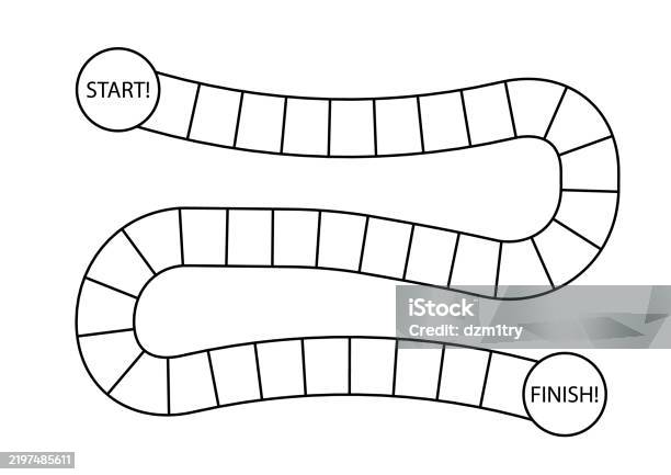 Blank Board Game Path Template Stock Illustration - Download Image Now ...