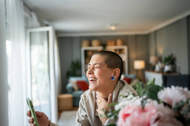 Young woman enjoying a video call on her phone