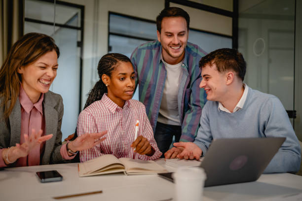 istock male director teach and help to his colleagues with new project 2197489682