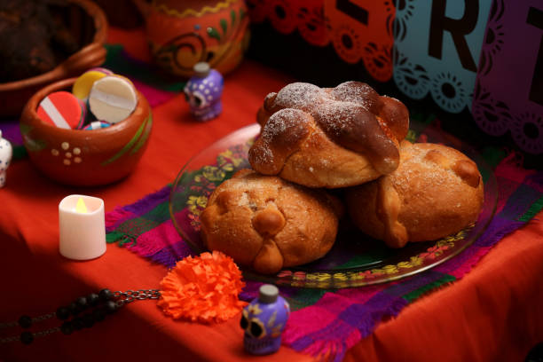 istock Mexican bread of the dead with decorations 2197498304