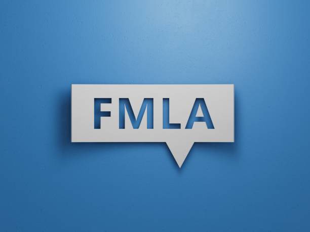 istock Word fmla on Speech Bubble with copy space.Minimalist Abstract Design With White Cut Out Paper.3D rendering on blue background. 2197503843