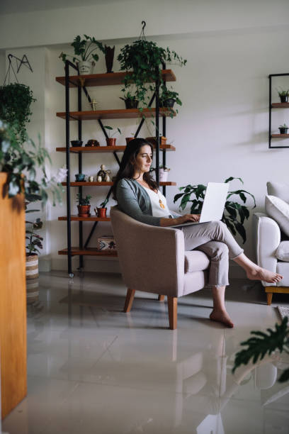 istock Musiness woman working remotely over the internet 2197506009