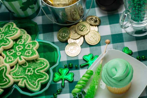 istock St. Patricks Day party with green cupcakes and cookies 2197513892