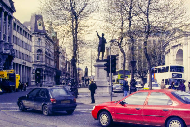 A view of College Green and Dame Street in Dublin City Centre