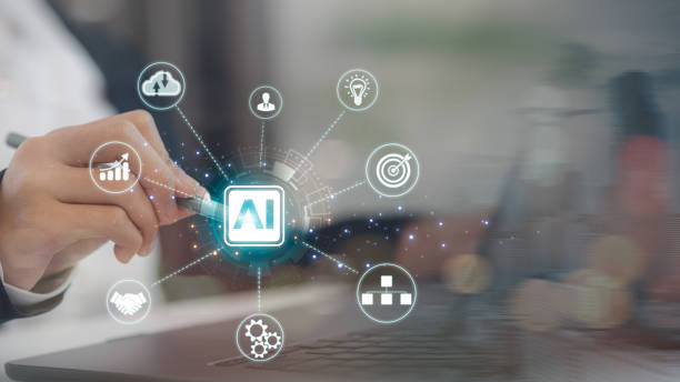istock Human interact with AI artificial intelligence virtual assistant chatbot in concept of AI artificial intelligence prompt engineering, LLM AI deep learning to use generative AI for work support. UUID 2197517381