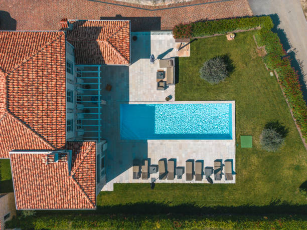 istock Small Designer Hotel with Pool in  Mediterranean 2197518427