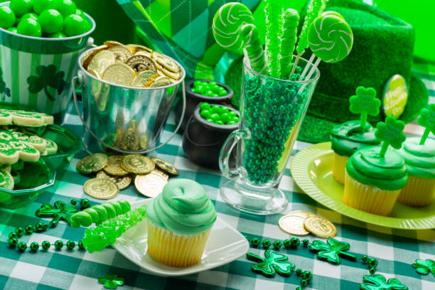 istock St. Patricks Day party with green cupcakes and cookies 2197518597