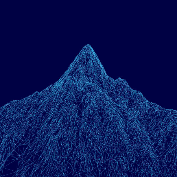 istock A mountain is shown in blue with a blue sky in the background. The mountain is very tall and has a very steep slope. The sky is clear and the mountain is the main focus of the image 2197519865