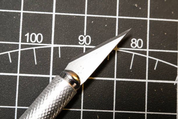 A utility knife on white background