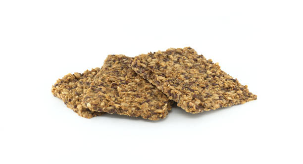 istock Three delicious flax seed crackers, perfect for a healthy and satisfying snack. 2197524401