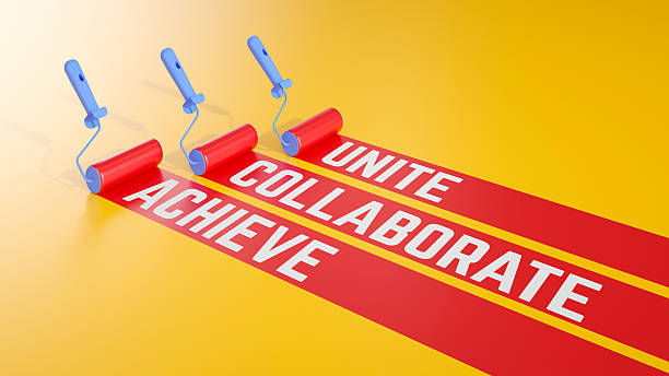 istock Yellow Background Collaboration Achievement Concept 2197524933