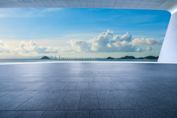 istock Empty square floor and beautiful coastline natural landscape in Zhuhai 2197530366