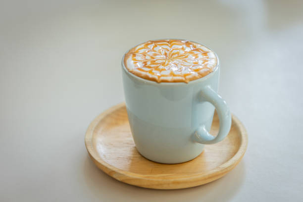 istock Cup of caramel macchiato. 2197535949