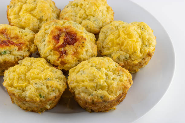 istock Plate of savoury muffins with copy space 2197536942
