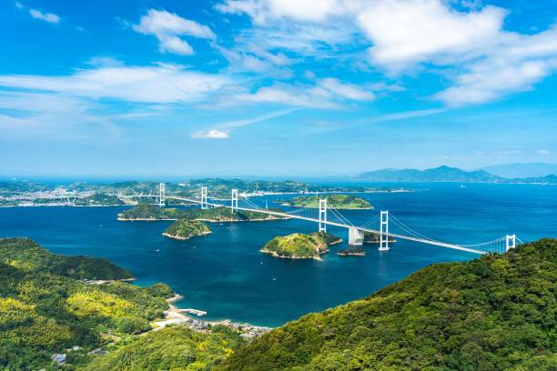 istock Kurushima-Kaikyo Bridge over Seto Inland Sea 2197541933