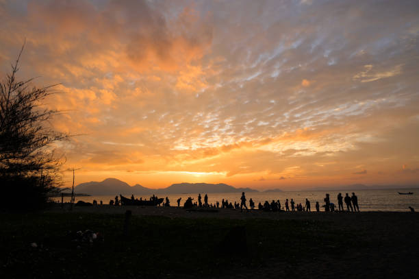 Sunset in Gampong Jawa, Aceh, Indonesia