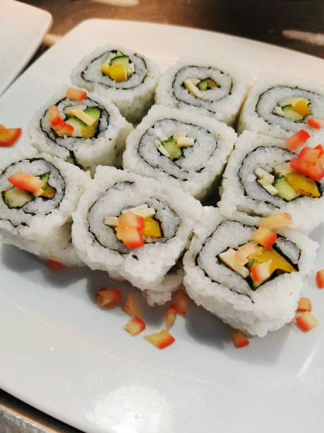 delicious sushi food as very nice gourmet background