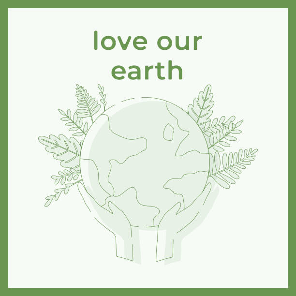 istock Hand drawn vector illustration of Earth day line drawn, world environment day concept minimal flat doodle drawing. Hands holding the earth. For web, banner, campaign, social media post. 2197544296