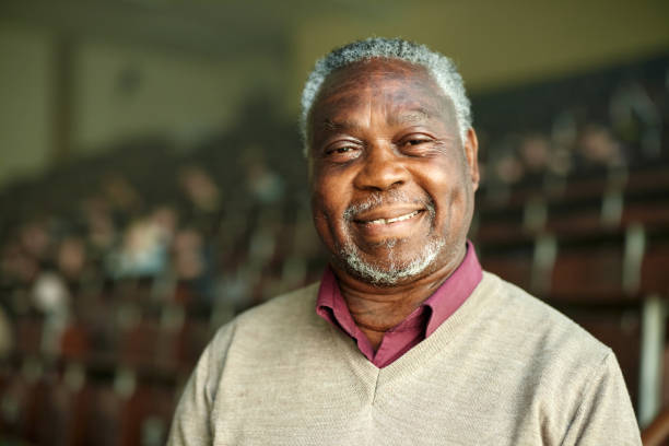 Portrait of happy black man looking at camera.