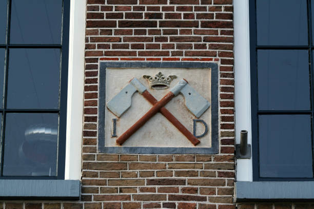 Blokzijl,Netherlands, may 2016: View on the historic streets and buildings in the city of Blokzijl