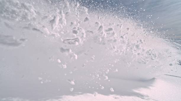 istock Detail of Snow Avalanche Moving Towards Camera. 2197553443