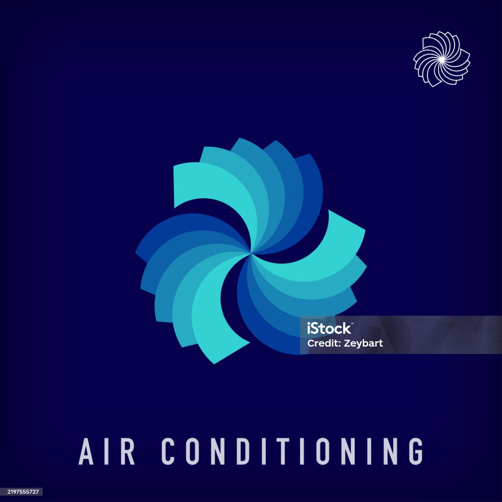 Simple Air Conditioning Design Stock Illustration - Download Image Now ...