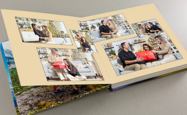 istock photo book with christmas photos 2197558663