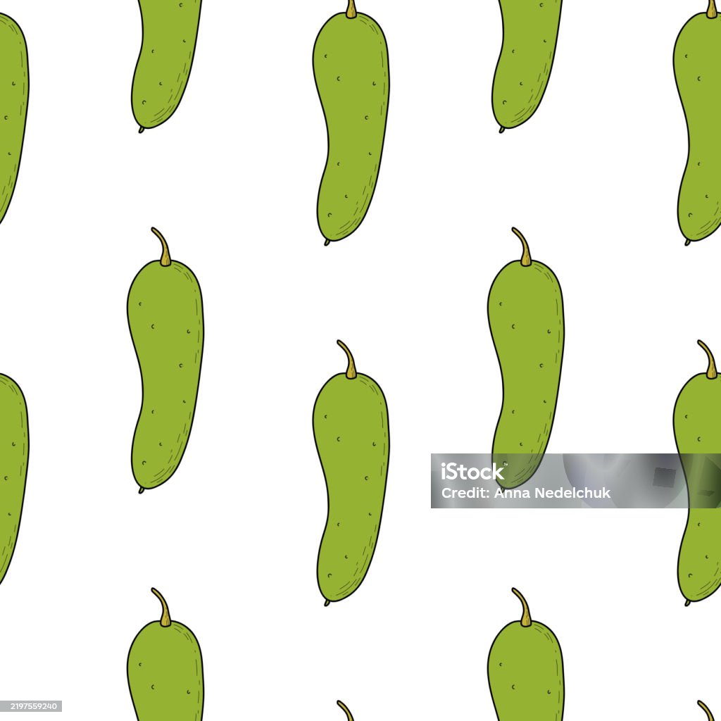 Pattern With Cucumbers On A White Background Vegetable Bright Rutter ...
