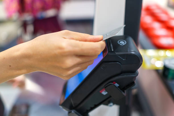 istock Credit Card Payment at Self-Checkout Terminal 2197559270