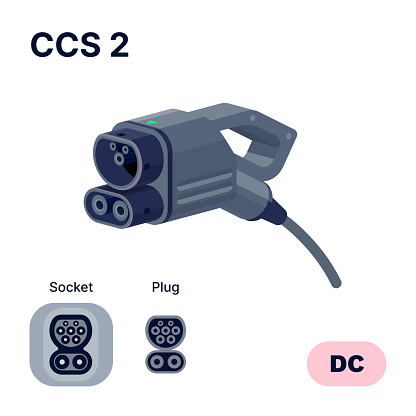 Ccs Plug Design Ccs Combo 2 Standard Charging Connector Plug And Socket Stock ...
