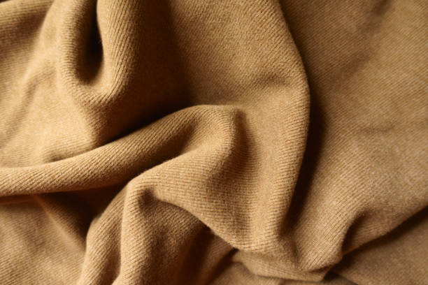 istock Crumpled chocolate brown warm jersey fabric 2197560467