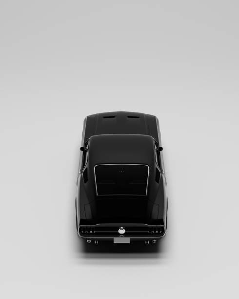 istock Muscle car black powerful 2197562698