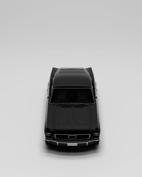 istock Muscle car black powerful 2197562703