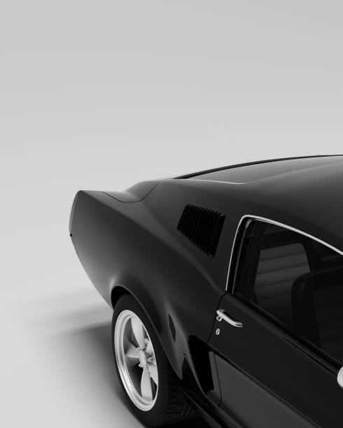 istock Muscle car black powerful 2197562708