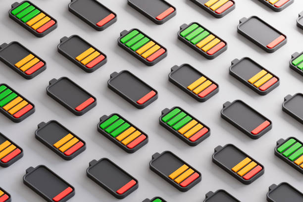 istock Batteries with Different Charge Levels, Green Technology and Sustainability Concept 2197563233