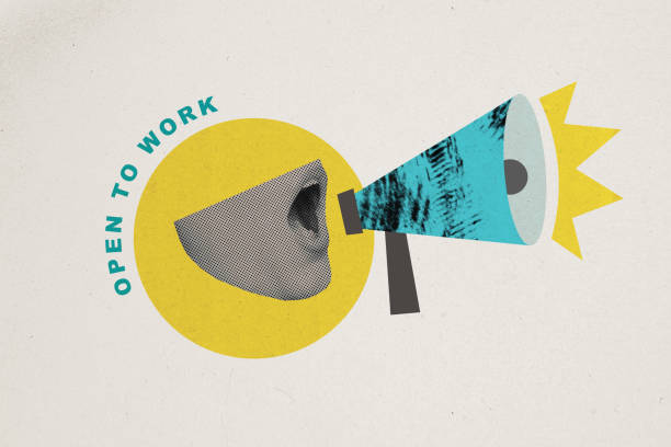 istock Composite photo collage of mouth scream loudspeaker force work workload deadline boss business deal isolated on painted background 2197563436