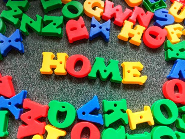 istock word HOME , 3d text colorful alphabet 2197566088