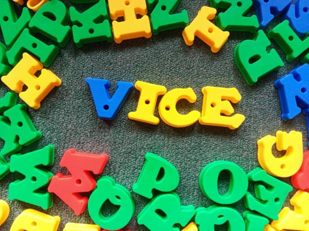 istock vice words, 3d text colorful alphabet 2197566093