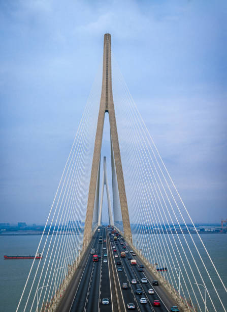 istock Sutong Bridge in Jiangsu Province, China, from a drone perspective 2197571369
