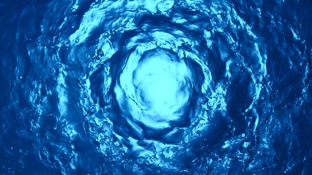 istock Texture of splashing water surface, top shot, tunnel shape. 2197574137
