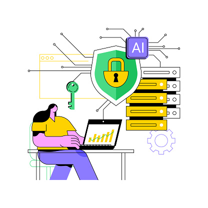 Aienhanced Data Security Abstract Concept Vector Illustration Stock ...