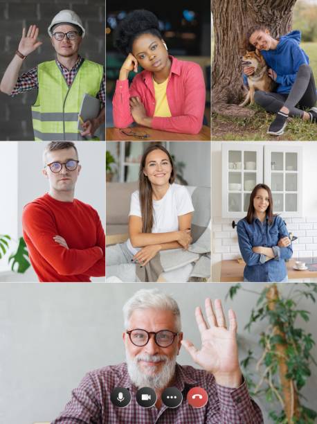 istock Video call online video conference, teamwork on group idea exchange, brainstorming, negotiation 2197583077