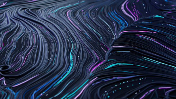 istock Whispers of Motion: An Abstract Dance in Black, Blue, and Purple 2197584946
