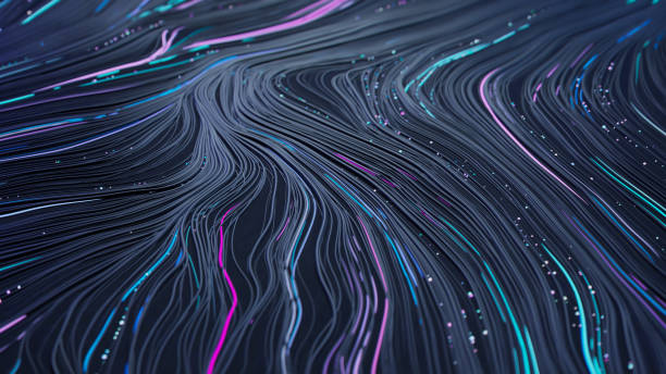 istock Cosmic Currents: A Symphony of Color and Motion in Darkness 2197585329