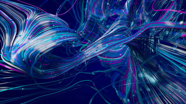 istock Fluidscape: A Dance of Light and Color in Digital Currents 2197586405